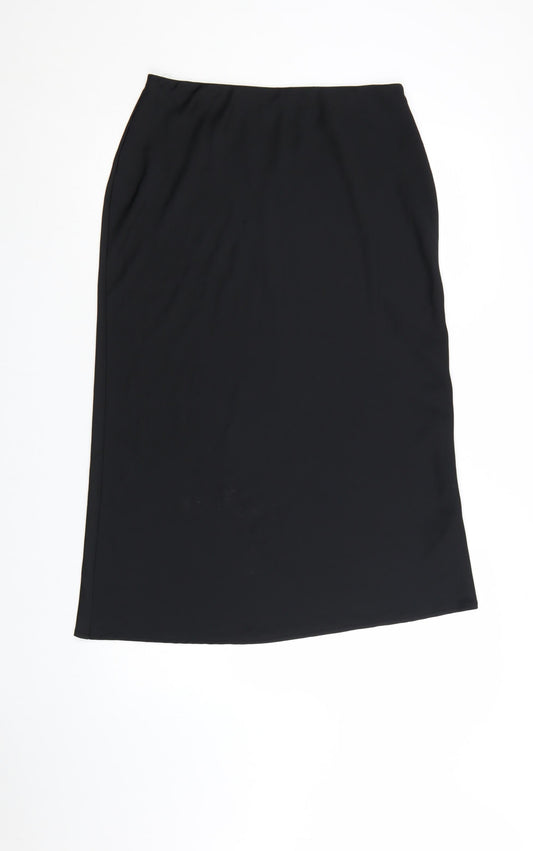 Additional front view of Red Herring Women’s Black, size UK 12, Pencil Midi Skirt