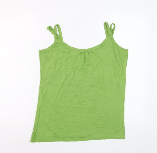 Next Women Green Camisole Tank Top Size 18 Viscose Stretch