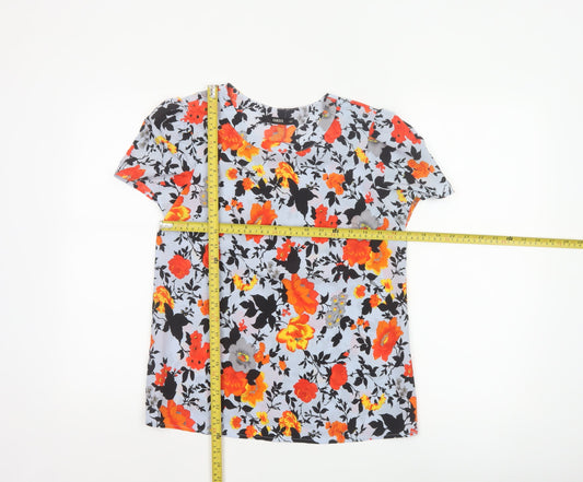 Oasis Womens Multicoloured Floral Tunic Blouse Size 8