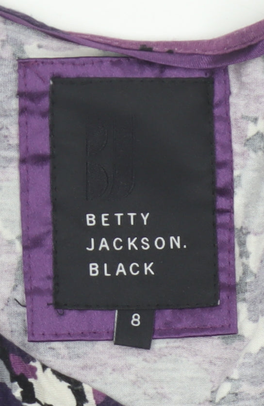 Additional view of Betty Jackson Black women’s multicoloured, size UK 8, floral viscose ruched top