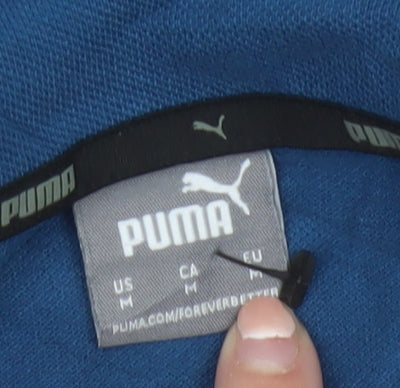 Brand and care label for Puma Women Blue Man City Polo Shirt M Short Sleeve