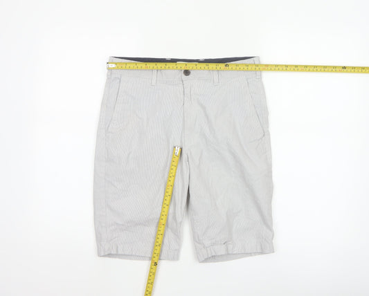 Marks and Spencer Men’s Grey Chino Shorts Size 30 Regular Fit