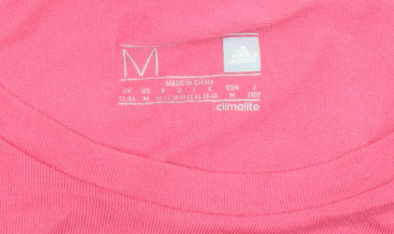 Additional view of Adidas women’s pink graphic climalite sports t-shirt, size M