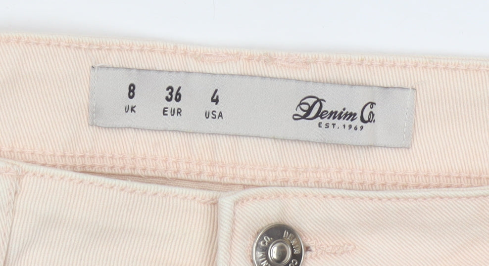 Additional view of Denim Co. Women’s Beige, size UK 8, Hot Pants Frayed Denim Shorts