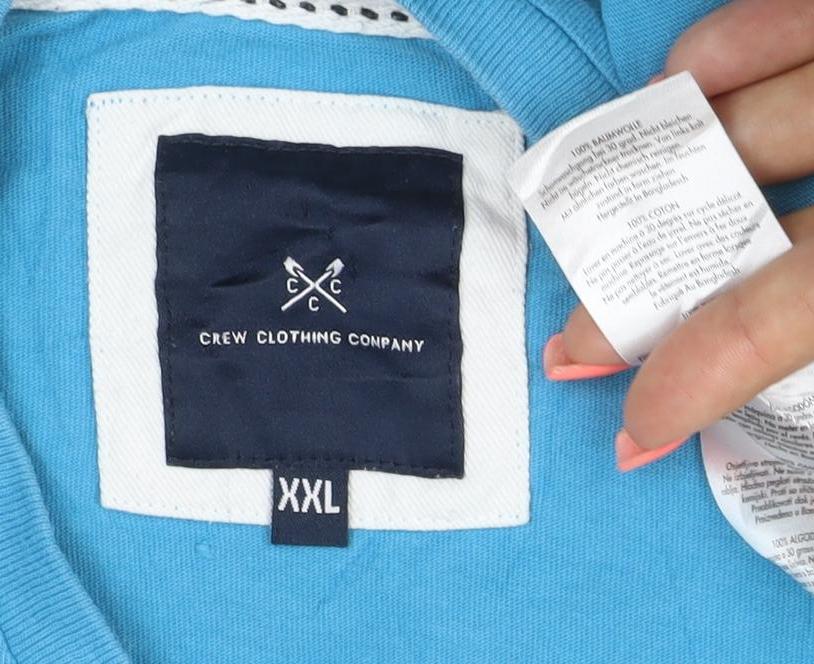 Crew Clothing Company Men's Blue XXL Cotton Crew Neck T-Shirt