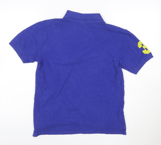 U.S. Polo Assn. Women's Blue Cotton Polo Shirt Size L