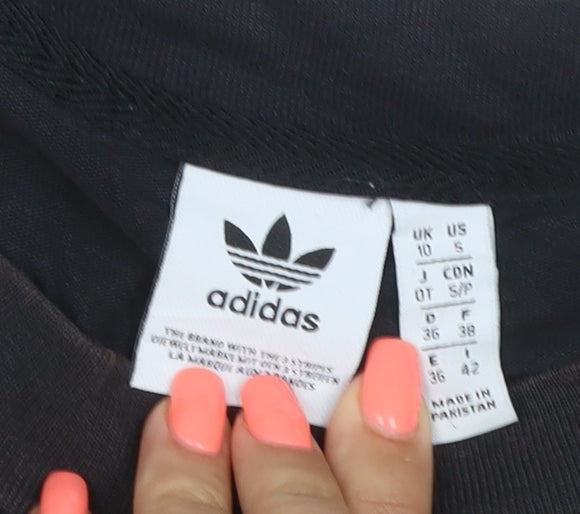 Brand and care label for adidas Men Black Short Sleeve Cotton Crew Neck Graphic Logo T-Shirt S