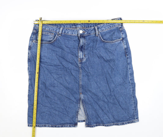 Marks and Spencer Women’s Blue Denim Pencil Skirt Size 20