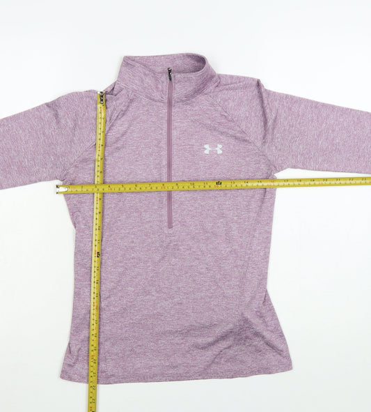 Under Armour Womens Purple 1/2 Zip Pullover Sweatshirt XS