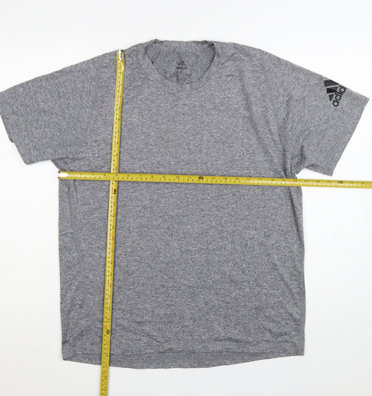 Adidas Men's Grey Freelift AEROREADY T-Shirt Size L