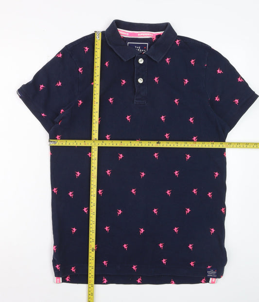 Superdry Men's Blue Embroidered Animal Polo Shirt Size L