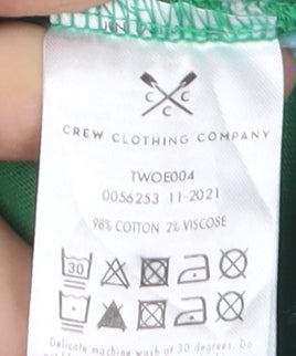 Additional view of Crew Clothing Green Striped 3/4 Sleeve Cotton T-Shirt, size 12