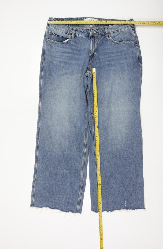 Hollister Women’s Blue Wide-Leg Low-Rise Baggy Jeans Size 12L