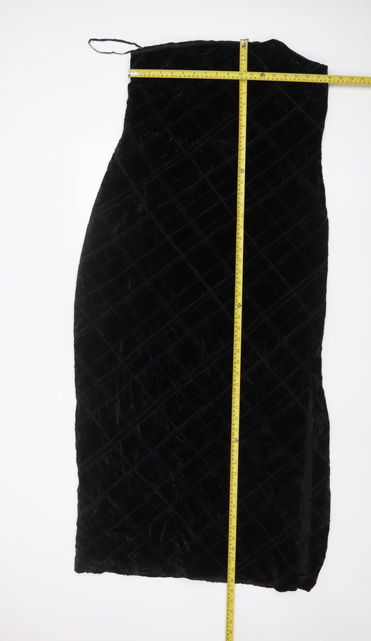 Brooks Brothers Women’s Black Velvet Sheath Dress Size 14 Formal