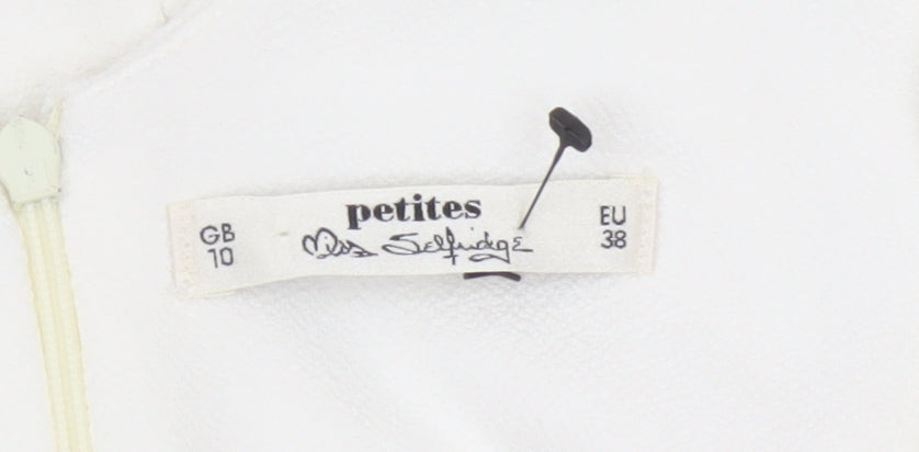 Additional view of Miss Selfridge Women’s White Petite Bodycon Dress, size UK 10