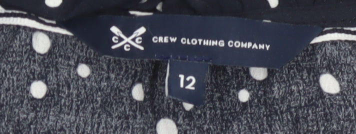 Additional view of Crew Clothing Blue Polka Dot Midi Fit & Flare Dress, size 12