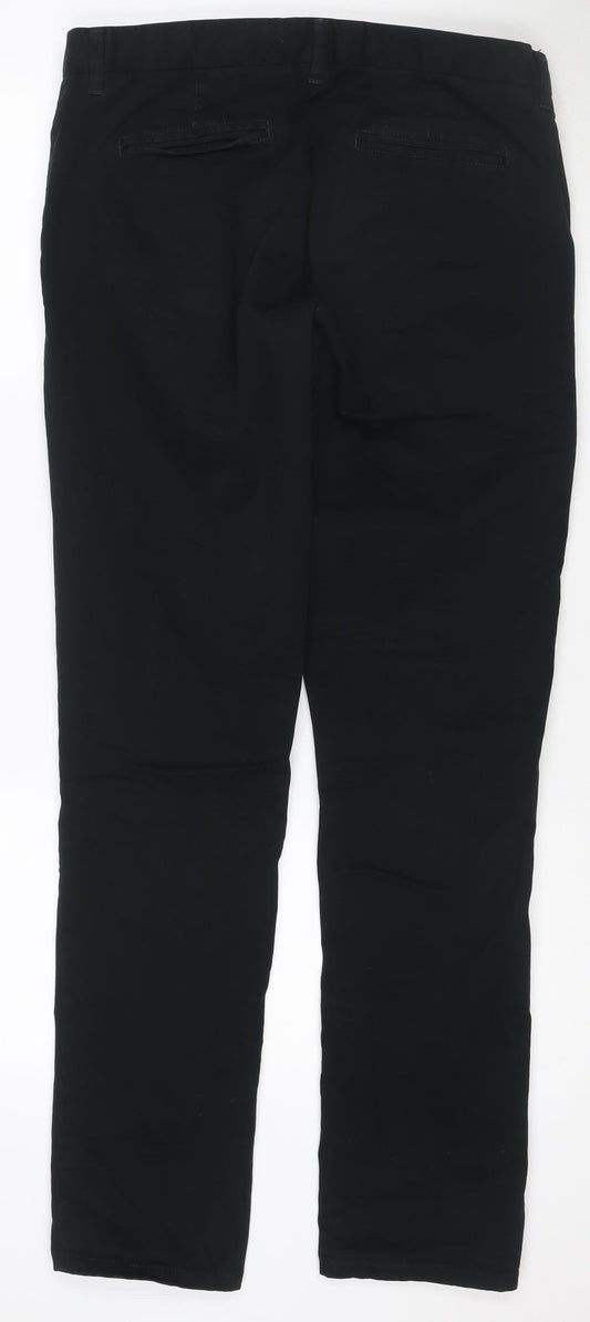 Next Men's Black Slim Fit Chino Trousers Size 32 Regular