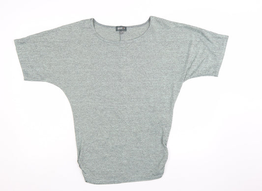 Apricot Women Grey Jersey Dolman Short Sleeve T-Shirt UK 10