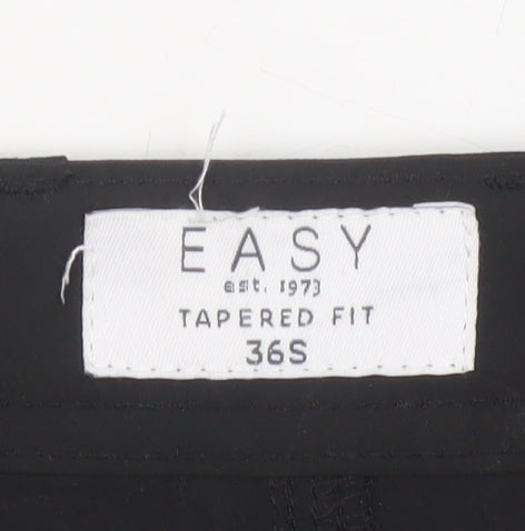 Additional view of Easy Men's Black 36S Tapered Fit Cargo Trousers