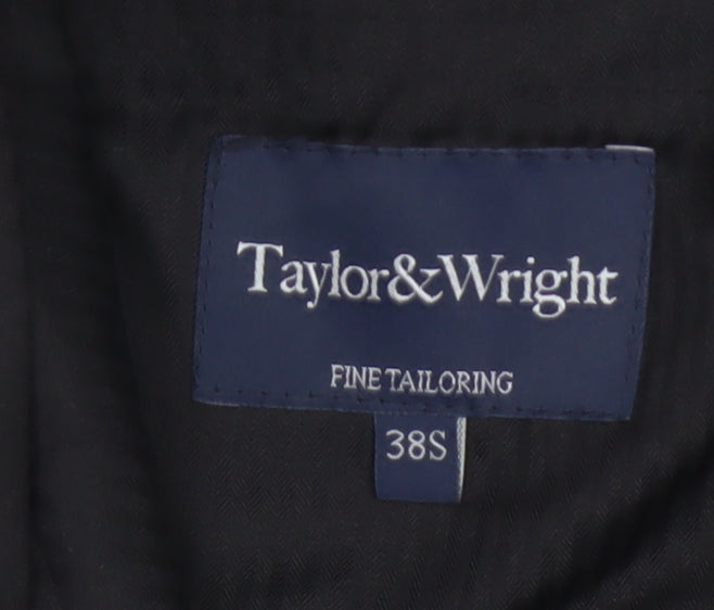 Additional view of Taylor & Wright Men's Brown Pinstripe Dress Trousers 38S