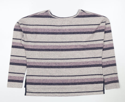 Boux Avenue Womens Multicoloured Striped Long Sleeve Jersey Top UK 12