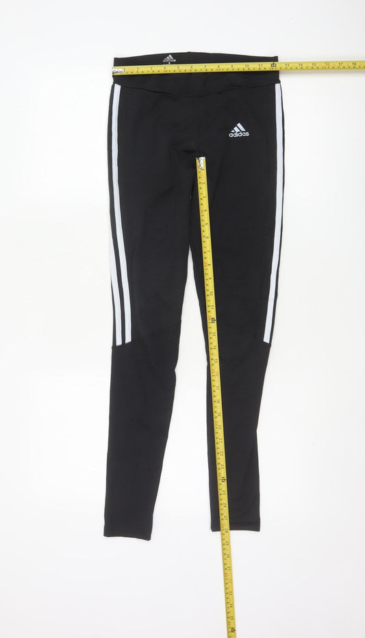 Adidas Women Black Climalite Leggings S Slim Fit Activewear