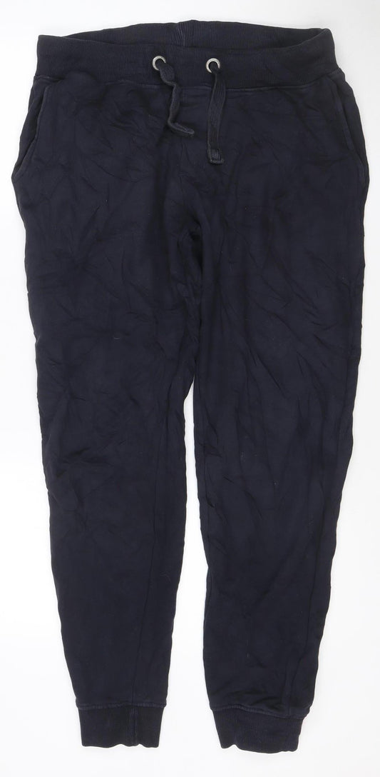 Additional front view of French Connection Men's Black Jogger Trousers L Lightweight Cotton Blend