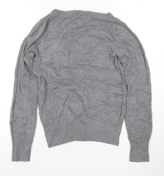Louche Women's Grey Animal Lovebirds Knit Jumper XS