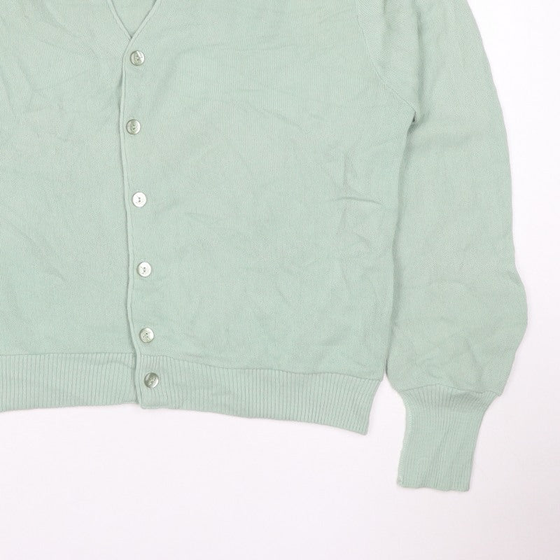 Arnold Palmer Robert Bruce Men's Green L V-Neck Button Cardigan
