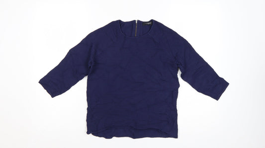 Autograph Women’s Blue 3/4 Sleeve Crew Neck Pullover Jumper Size 8