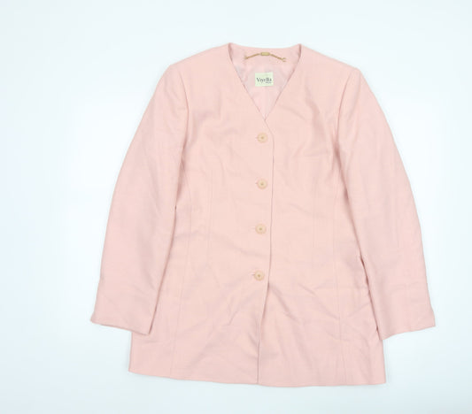 Viyella Petite Pink Blazer Womens UK 12 Classic Tailored Jacket