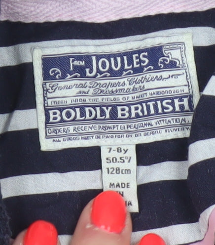 Additional view of Joules girls’ blue cotton blazer jacket 7-8 years classic lined style