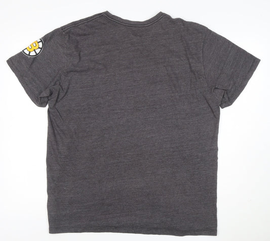 CCM Men's Grey Boston Bruins Graphic Sports T-Shirt XL