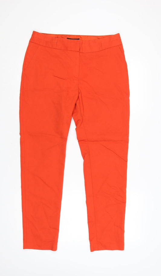 Laura Ashley Womens Orange Slim Ankle Trousers Size 12