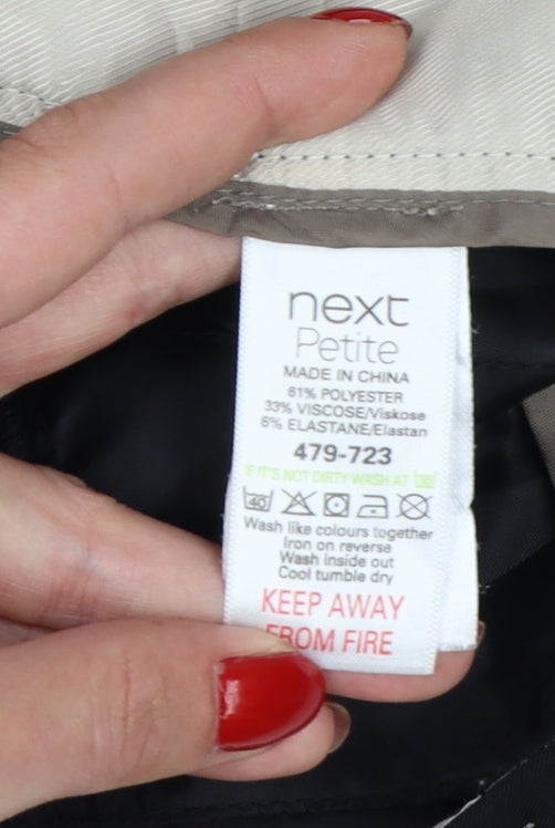 Next Petite Women's Black Size 8 Straight Leg Stretch Trousers
