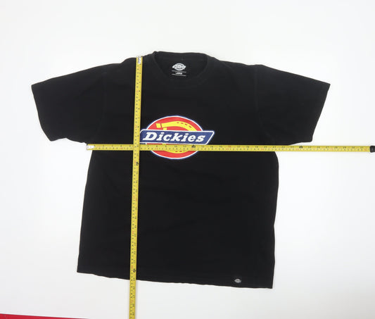 Dickies Men’s Black Cotton Logo T-Shirt Large Short Sleeve Casual
