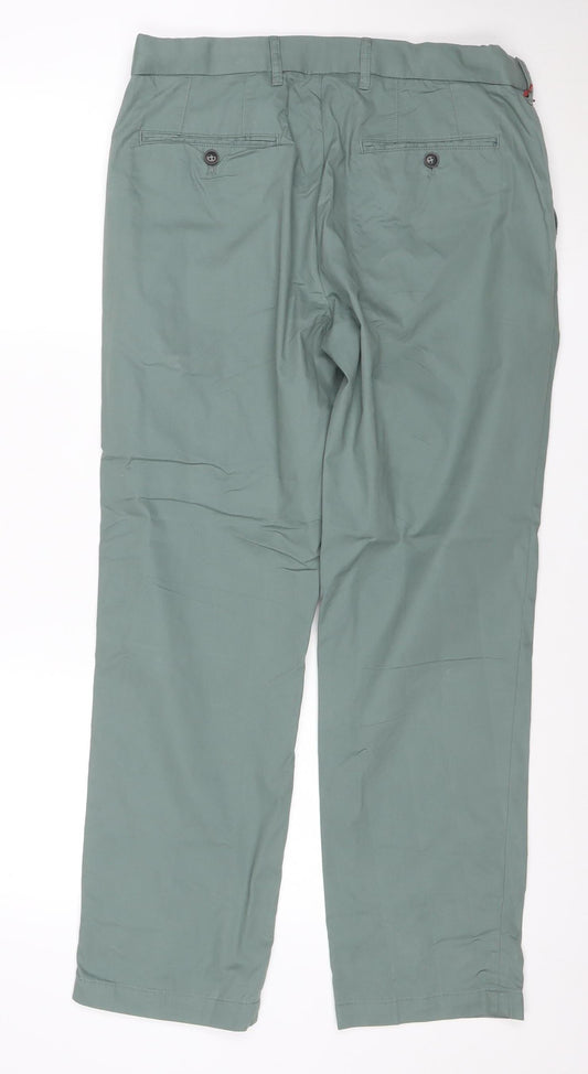 Marks and Spencer Men’s Green Chino Trousers 32x29 Regular Fit