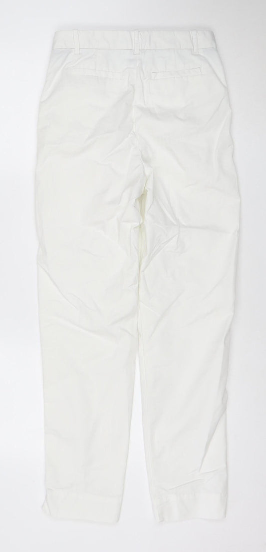 Marks and Spencer Women White Straight Leg Jeans Size 8 Regular Fit