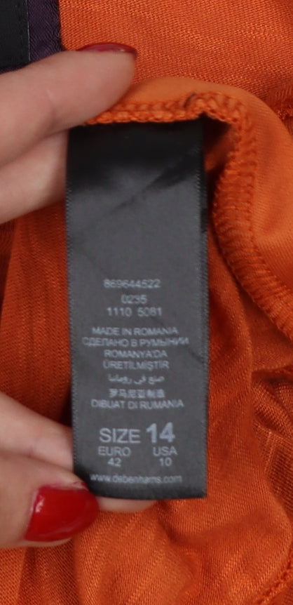 Additional view of Betty Jackson Black Women Orange, size 14, Cowl Neck Long Sleeve Blouse