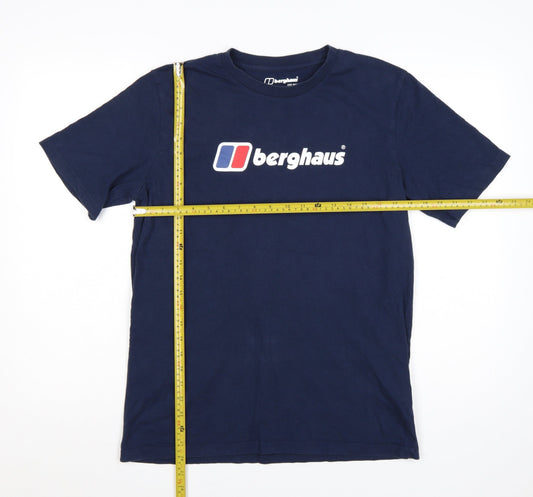 Berghaus Men's Blue Organic Cotton Logo T-Shirt Size M