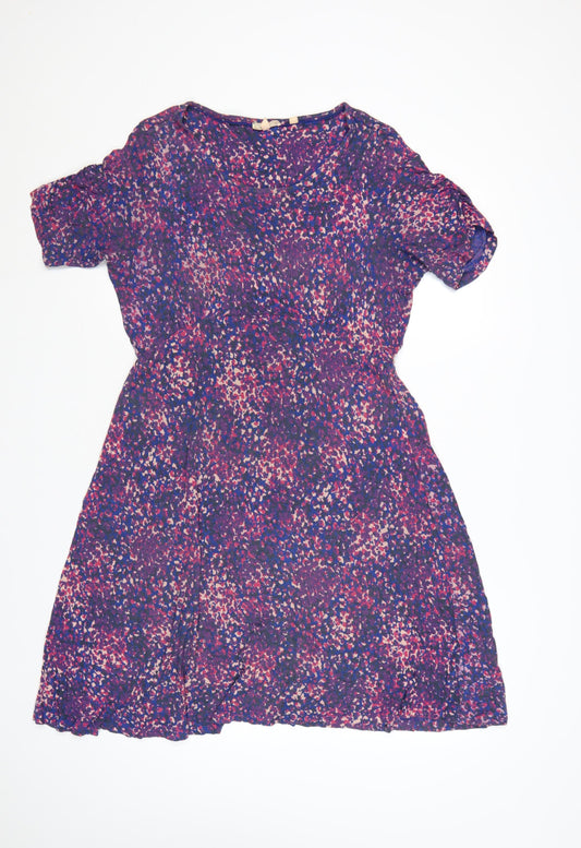 FatFace Women's Multicoloured Size 12 A-Line Knee Length Dress