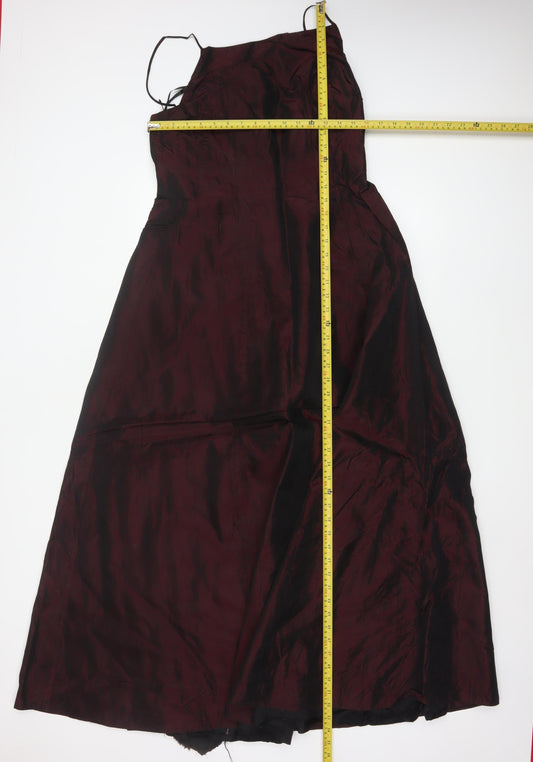 BHS Women Red Size 12 A-Line Long Strappy Formal Evening Dress