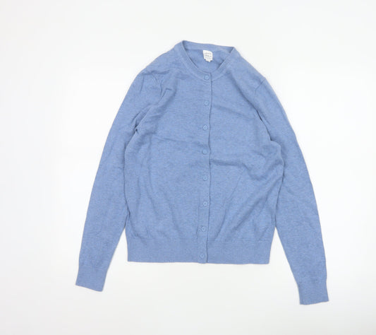 John Lewis Women’s Blue Size 8 Crew Neck Button Cardigan