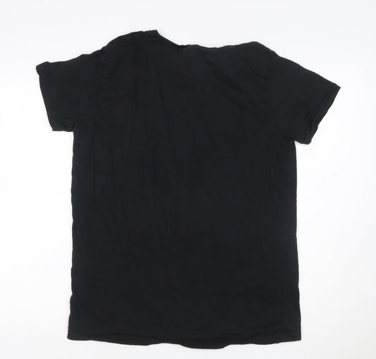 Pierre Cardin Men’s Black XL Crew Neck Logo Short Sleeve T-Shirt
