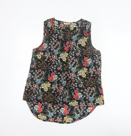 Additional front view of Only Women’s Black Floral Sleeveless Blouse UK 10 Lightweight