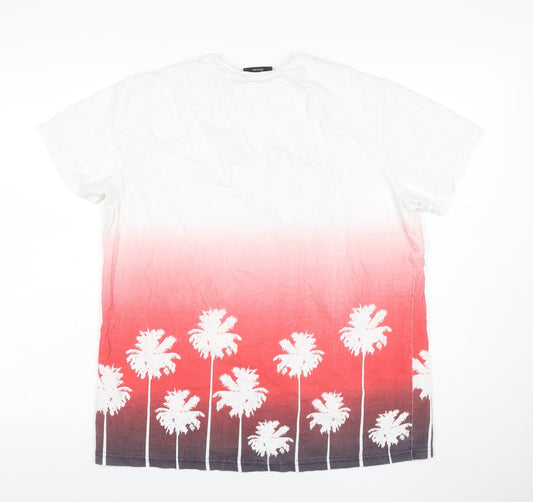 McKenzie Men's Multicoloured XL Tropical Palm Tree Graphic T-Shirt