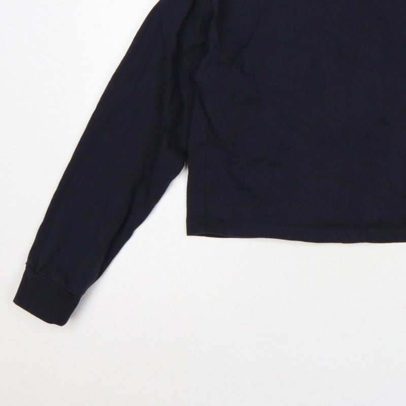 Superdry Women’s Navy UK 14 Cropped Logo Long Sleeve T-Shirt