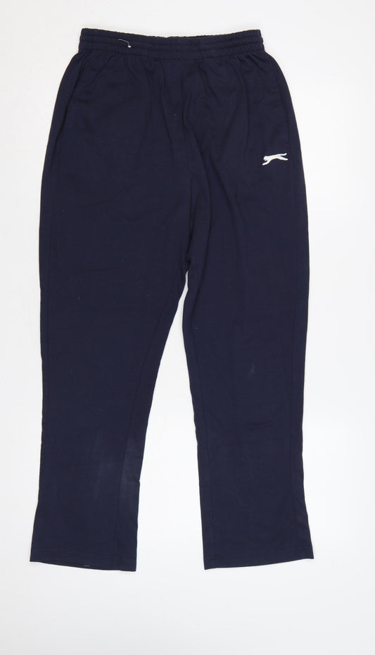 Additional front view of Slazenger unisex adults navy m straight sweatpants elastic waist