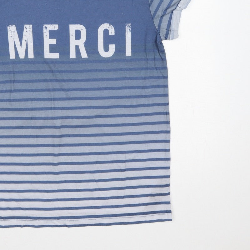 ASOS Women’s Blue Striped Merci Crew Neck Short Sleeve T-Shirt UK 6