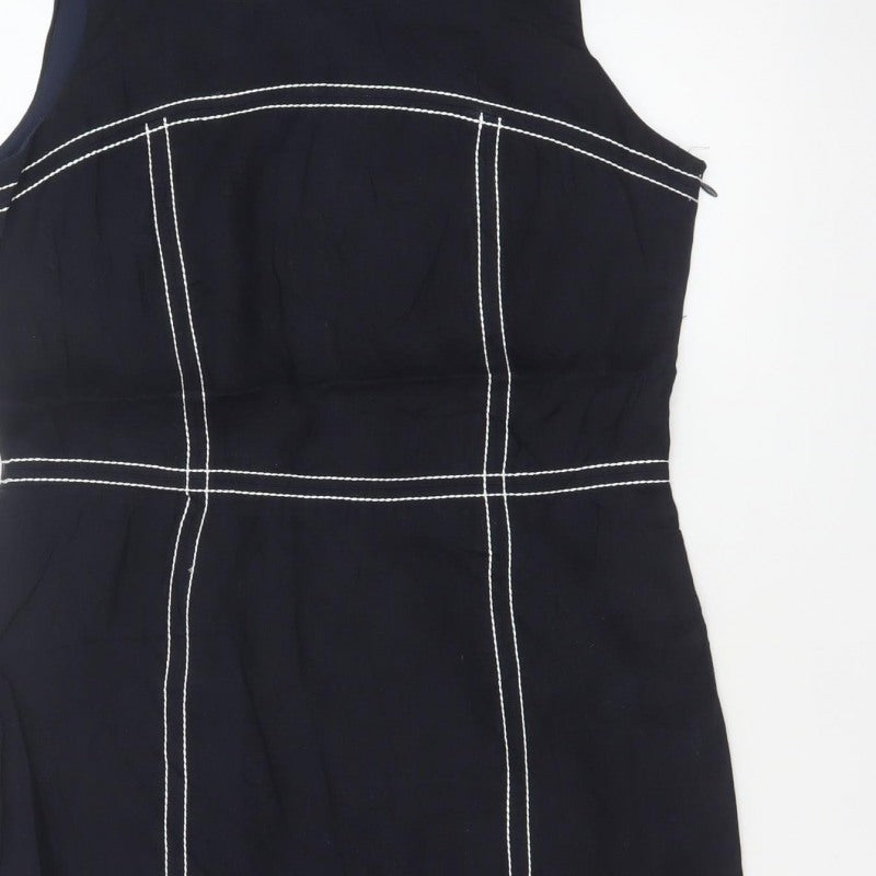 Steilmann Women’s Blue UK 12 Pencil Knee Length Sleeveless Work Dress